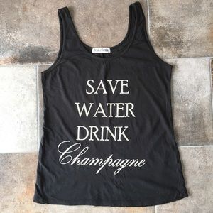 🍾🥂“Save water drink champagne”🥂🍾 tank top
